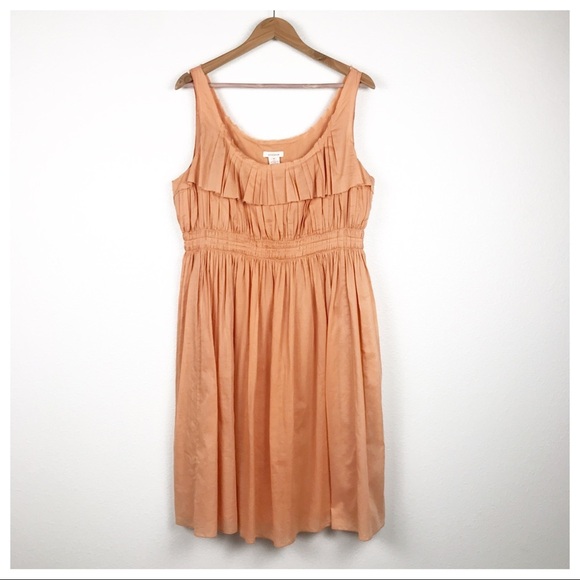 Sundance Orange Gauzy Sundress Size 14 - Picture 2 of 9